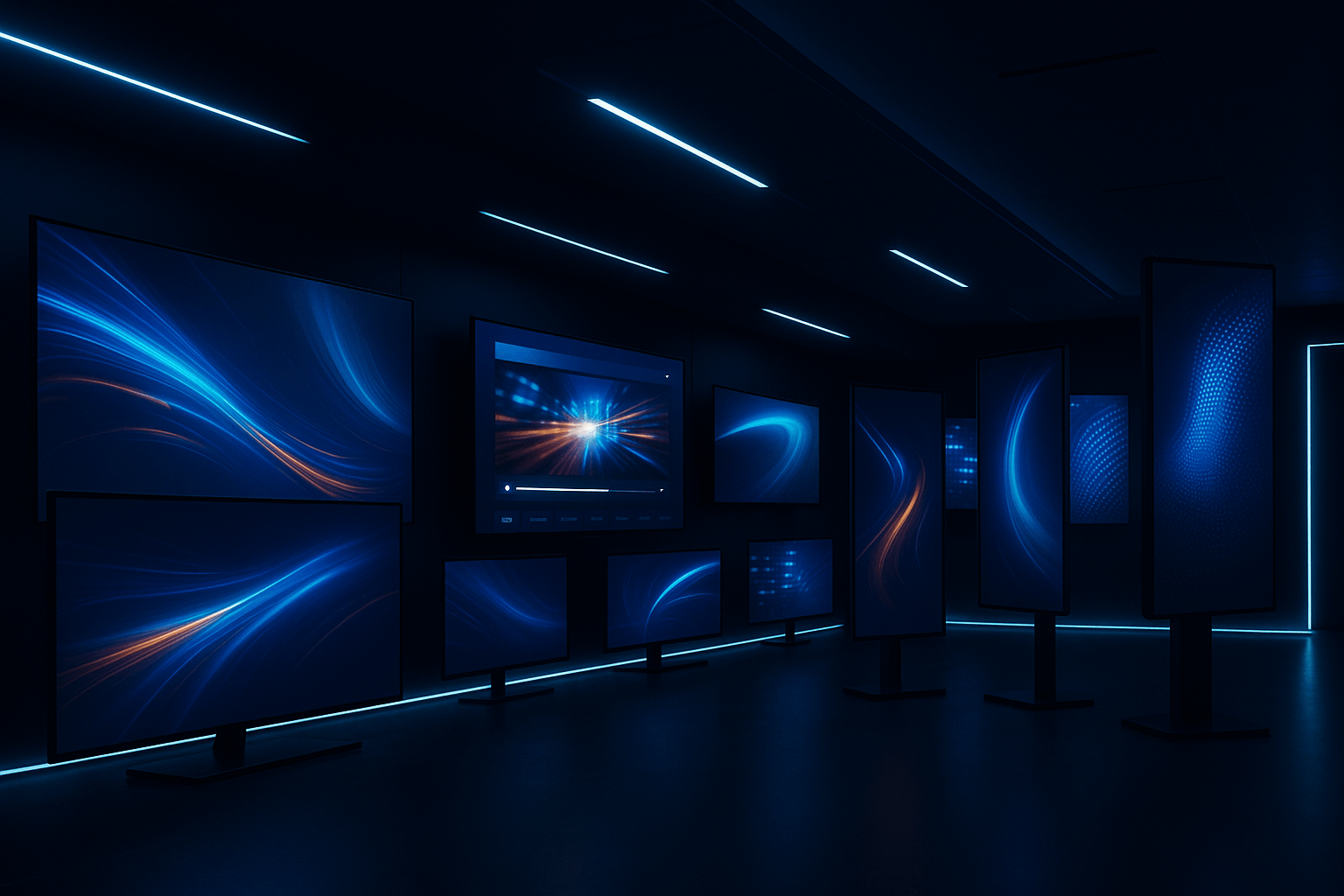 Connected digital signage and smart TV displays